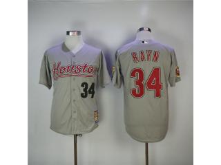 Houston Astros 34 Nolan Ryan Baseball Jersey Gray Retro