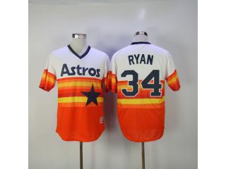 Houston Astros 34 Nolan Ryan FlexBase Baseball Jersey rainbow
