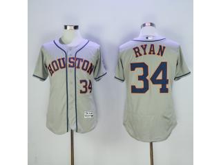 Houston Astros 34 Nolan Ryan FlexBase Baseball Jersey Gray