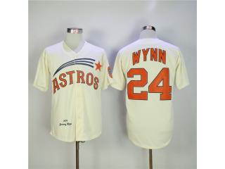 Houston Astros 24 Jimmy Wynn Baseball Jersey Beige Retro