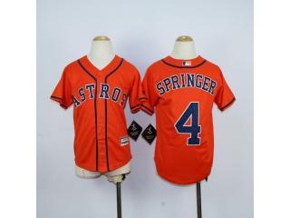 Youth Houston Astros 1 Carlos Correa Baseball Jersey WhiteYouth 4 George Springer Orange