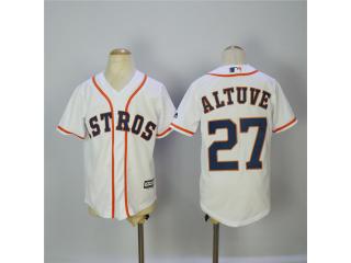 Youth Houston Astros 27 Jose Altuve Baseball Jersey White
