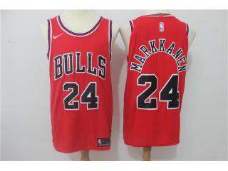 2017-2018 Nike Chicago Bulls 24 Lauri Markkanen Basketball Jersey Red Player Edition