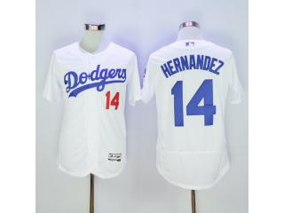 Los Angeles Dodgers 14 Enrique Hernandez Baseball Jersey White