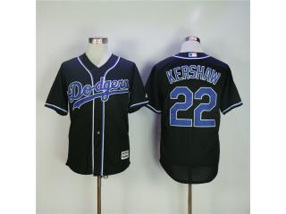 Los Angeles Dodgers 22 Clayton Kershaw Baseball Jersey Black