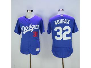 Los Angeles Dodgers 32 Sandy Koufax Flexbase Baseball Jersey Blue