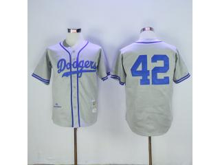 Los Angeles Dodgers 42 Jackie Robinson Baseball Jersey Gray