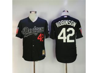 Los Angeles Dodgers 42 Jackie Robinson Baseball Jersey Black