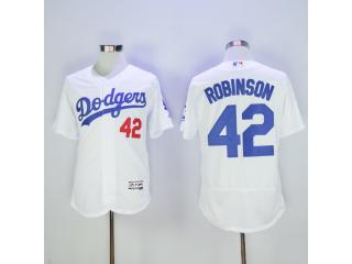 Los Angeles Dodgers 42 Jackie Robinson Flexbase Baseball Jersey White