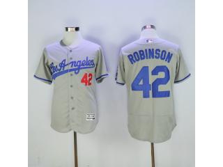 Los Angeles Dodgers 42 Jackie Robinson Flexbase Baseball Jersey Gray