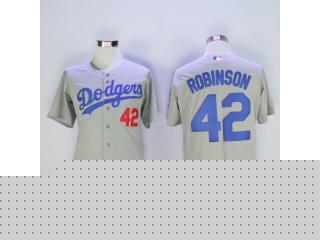 Los Angeles Dodgers 42 Jackie Robinson Flexbase Baseball Jersey Gray