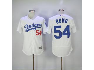 Los Angeles Dodgers 54 Sergio Romo Flexbase Baseball Jersey White