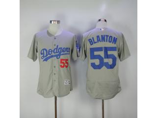Los Angeles Dodgers 55 Joe Blanton Flexbase Baseball Jersey Gray