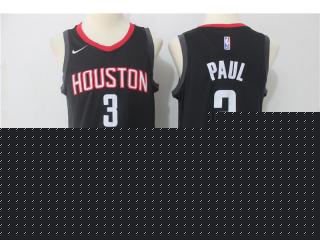 Nike Houston Rockets 3 Chris Paul Basketball Jersey Black Fan Edition