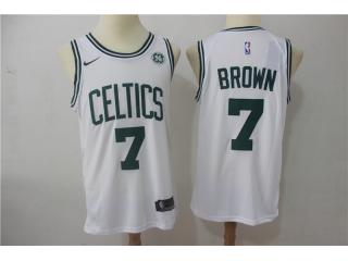 2017-2018 Nike Boston Celtics 7 Jaylen Brown Basketball Jersey White Fan Edition