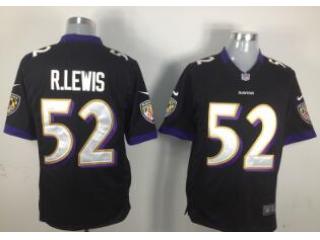 Baltimore Ravens 52 Ray Lewis Football Jersey Black