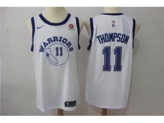 2017-2018 Nike Golden State Warrior 11 klay Thompson Basketball Jersey White Fan Edition