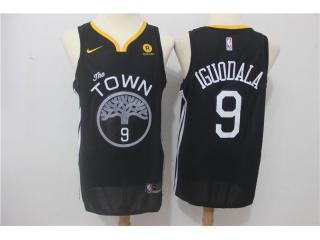 2017-2018 Nike Golden State Warrior 9 Andre Iguodala Basketball Jersey Black Fan Edition