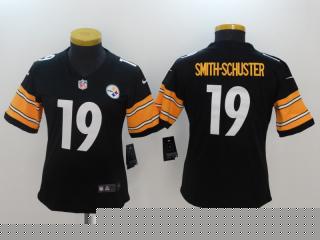 Women Pittsburgh Steelers 19 JuJu Smith-Schuster Football Jersey Legend Black