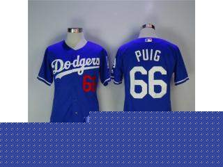 Los Angeles Dodgers 66 Yasiel Puig Flexbase Baseball Jersey Blue