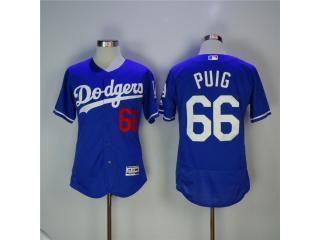 Los Angeles Dodgers 66 Yasiel Puig Flexbase Baseball Jersey Blue