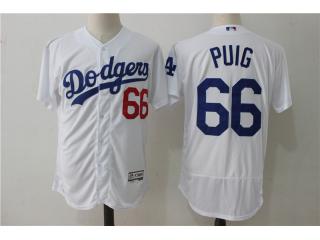 Los Angeles Dodgers 66 Yasiel Puig Flexbase Baseball Jersey White