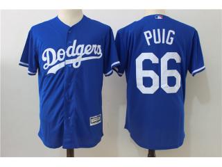 Los Angeles Dodgers 66 Yasiel Puig Baseball Jersey Blue