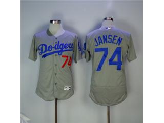 Los Angeles Dodgers 74 Kenley Jansen Flexbase Baseball Jersey Gray