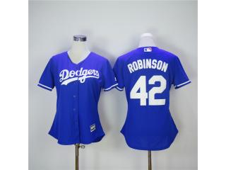 Women Los Angeles Dodgers 42 Jackie Robinson Baseball Jersey Blue