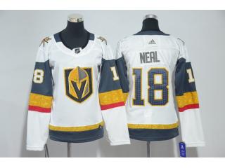 Women Adidas Vegas Golden Knights 18 James Neal Ice Hockey Jersey White