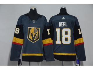 Women Adidas Vegas Golden Knights 18 James Neal Ice Hockey Jersey Gray