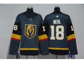 Women Adidas Vegas Golden Knights 18 James Neal Ice Hockey Jersey Gray