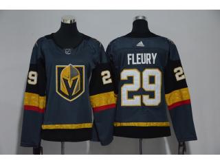 Women Adidas Vegas Golden Knights 29 Marc-Andre Fleury Ice Hockey Jersey Gray