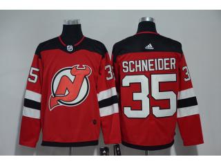 Adidas New Jersey Devils 35 Cory Schneider Ice Hockey Red