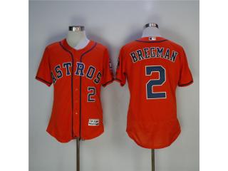 Houston Astros 2 Alex Bregman FlexBase Baseball Jersey Orange