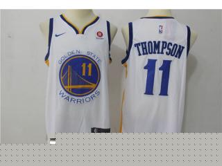 2017-2018 Nike Golden State Warrior 11 klay Thompson Basketball Jersey White Fan Edition