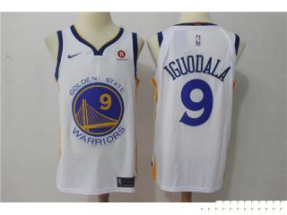 2017-2018 Nike Golden State Warrior 9 Andre Iguodala Basketball Jersey White Player Edition