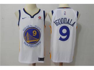 2017-2018 Nike Golden State Warrior 9 Andre Iguodala Basketball Jersey White Player Edition