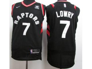 2017-2018 Nike Toronto Raptors 7 Kyle Lowry Basketball Jersey Black Player Edition