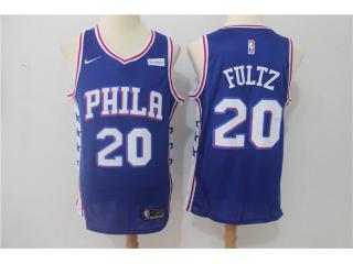 2017-2018 Nike Philadelphia 76ers 20 Markelle Fultz Basketball Jersey Blue Fan Edition
