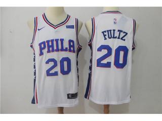 2017-2018 Nike Philadelphia 76ers 20 Markelle Fultz Basketball Jersey White Fan Edition