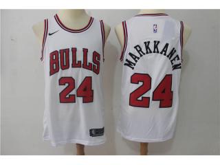 2017-2018 Nike Chicago Bulls 24 Lauri Markkanen Basketball Jersey White Fan Edition