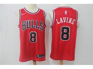 2017-2018 Nike Chicago Bulls 8 Zach LaVine Basketball Jersey Red Fan Edition
