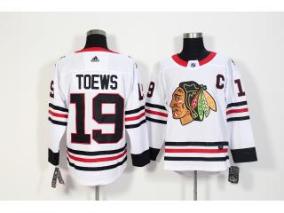 Adidas Chicago Blackhawks 19 Jonathan Toews Ice Hockey Jersey White