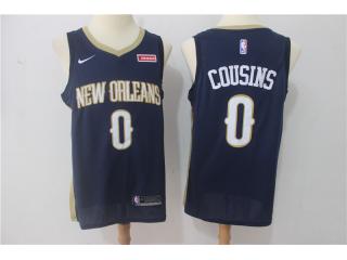 2017-2018 Nike New Orleans Pelicans 0 DeMarcus Cousins Basketball Jersey Navy Blue Fan Edition
