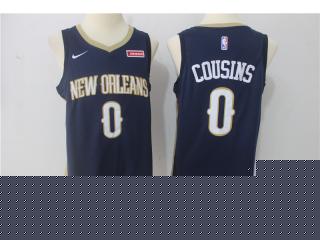 2017-2018 Nike New Orleans Pelicans 0 DeMarcus Cousins Basketball Jersey Navy Blue Fan Edition