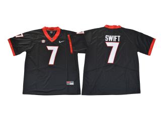 2017 New GEORGIA bulldogs 7 D'Andre Swift Limited College Football Jersey Black