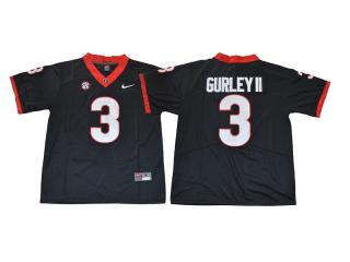 2017 New GEORGIA bulldogs 3 Todd Gurley II Limited College Football Jersey Black