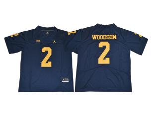 2017 New Jordan Brand Michigan Wolverines 2 Charles Woodson Limited College Football Jersey Navy Blu...