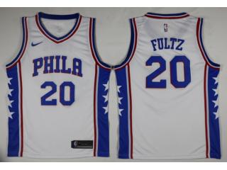 Nike Philadelphia 76ers 20 Markelle Fultz Basketball Jersey White Fan Edition